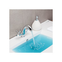 Смеситель для умывальника Gappo 1/2 кер G1042 крест, хром 519391