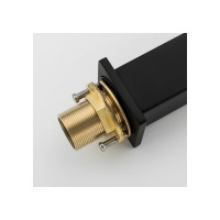 Смеситель для умывальника Gappo 35к G1017-62 высокий, литой, п/гайку, черный 544382