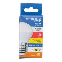 Светодиодная лампа Volpe LED-G45-5W/3000K/E27/FR/SLS UL-00008803