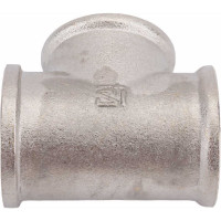 Тройник STI латунный Ду15 Ру16 никелированный D190-00074