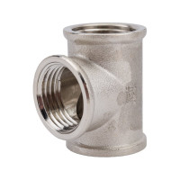 Тройник STI латунный Ду15 Ру16 никелированный D190-00074