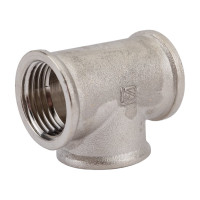 Тройник STI латунный Ду15 Ру16 никелированный D190-00074