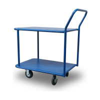 Платформенная тележка СТЕЛЛА-ТЕХНИК 2-х ярусная, 700х1200 мм, металл КП-2-М-150-И