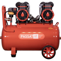 Компрессор Aurora PASSAT-40 BLACK тихий, без масл. 2 режима работы 40л, 340л/мин, 1.8кВт 31400