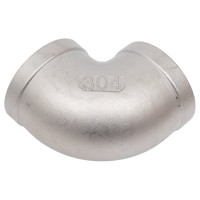 Отвод TITAN LOCK 90, нержавеющая сталь (уголок) ВР/ВР, 2" AISI304 TL200ELFF