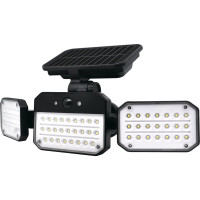 Светодиодный светильник с датчиком движения и освещения duwi Solar LED на солнечных батареях, 14Вт, 6500К, 850Лм, IP54, 3 режима, цвет черный 25028 9
