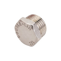 Латунная заглушка DOUBLE-LIN резьбовая н/р - 1/2" LL6164 (1/2")
