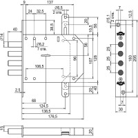 Врезной замок Эльбор Базальт 1.05.01