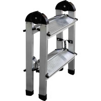 Алюминиевая 2-х ступенчатая двухсторонняя стремянка Perilla 111402