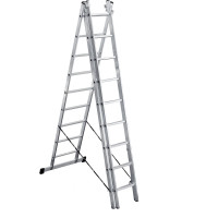 Алюминиевая 3-секционная лестница UFUK 3х9 ступеней 411309