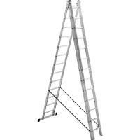 Алюминиевая 3-секционная лестница UFUK 3х13 ступеней 411313