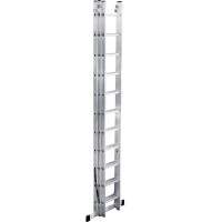 Алюминиевая 3-секционная лестница UFUK 3х11 ступеней 411311