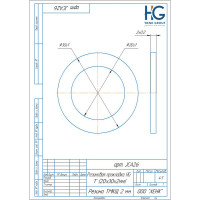 Резиновая прокладка HG 1" (20x30x2 мм) 5 шт 1647270