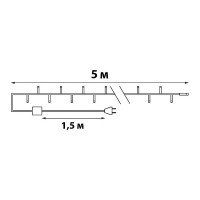 Светодиодная гирлянда Uniel ULD-S0500-050/DGA MULTI, IP20 UL-00007303