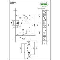 Дверная защелка Amig покрытие хром блестящий 4000-70 CR