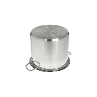 Кастрюля Webber BE-128-10L из нержавеющей стали 10 литров, 24x21 см 0R-00006128