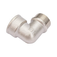 Угольник STI латунный Ду20 (3/4") Ру16 ВР/НР никелированный D270-05015