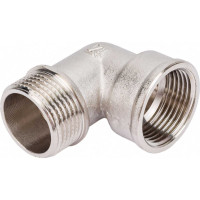 Угольник STI латунный Ду20 (3/4") Ру16 ВР/НР никелированный D270-05015