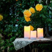 Садовый светильник на солнечной батарее Uniel «Свеча», в наборе из 3 штук USL-S-816/PT150 CANDLE UL-00009381