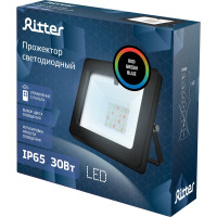 Светодиодный прожектор RITTER RGB 30Вт IP65 с пультом ДУ 53402 0