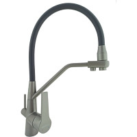Смеситель для кухни Rainsberg с силиконовым гибким изливом, латунь R603CY-2