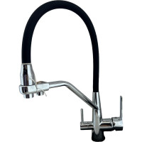 Смеситель для кухни Rainsberg с силиконовым гибким изливом, латунь R603C-2