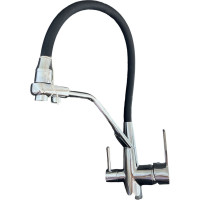 Смеситель для кухни Rainsberg с силиконовым гибким изливом, латунь R603C-2