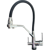 Смеситель для кухни Rainsberg с силиконовым гибким изливом, латунь R603C-2