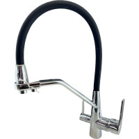 Смеситель для кухни Rainsberg с силиконовым гибким изливом, латунь R603C-2