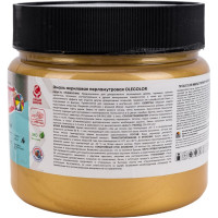 Акриловая эмаль OLECOLOR перламутровая, универсальная, золото, 0.3 кг 4300006107