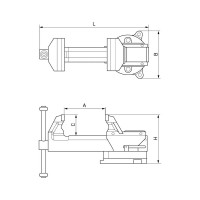 Слесарные тиски Дело Техники поворотные, с наковальней ТСС-150 392450