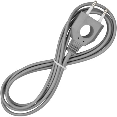 Шнур с плоской вилкой с вырезом TDM ELECTRIC ШУ04 ШВВП 2x0,75мм2 1,7 м. серебр. металлик SQ1305-0035