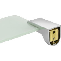 Полка Solinne Mirror стеклянная, хром, стекло-сатин B-85711 2552.389