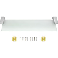 Полка Solinne Mirror стеклянная, хром, стекло-сатин B-85711 2552.389