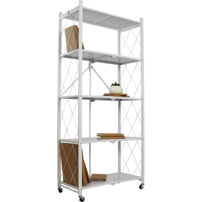 Металлический стеллаж ГЕЛЕОС Атлант-5, 5 полок, складной, размер 760x400x1580 мм, белый АСТ-52