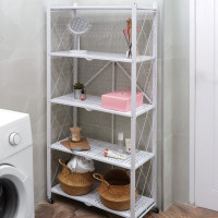 Металлический стеллаж ГЕЛЕОС Атлант-5, 5 полок, складной, размер 760x400x1580 мм, белый АСТ-52