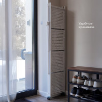 Металлический стеллаж ГЕЛЕОС Атлант-5, 5 полок, складной, размер 760x400x1580 мм, белый АСТ-52