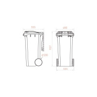Мусорный контейнер Дигрус 120 л., желтый 23.С29-Ж/Д