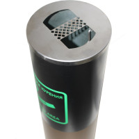 Урна пепельница металлическая ПРОФМЕТСТИЛЬ в комплекте с вкладышем черная 660