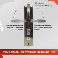 Ручка на планке для китайской двери BASARA FL-6200 L/R универсальная 40038