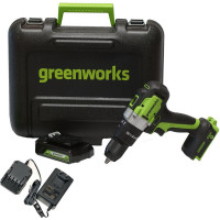 Аккумуляторная дрель-шуруповерт GreenWorks GD24DD60K2 3704107UA
