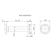 Дверной глазок Fuaro 4 DVZ_LUX, 16/200/70x110 оптика пластик-LUX, CP хром 43225
