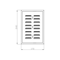 Решётка вентиляционная раздвижная 170x240 мм, цвет белый Трибатрон 87971