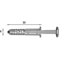 Крепеж для плинтуса IDEAL ИзиФикс Идеал 6x30 мм, 50 шт. КПИФ-6х30-Ф50