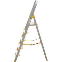 Алюминиевая стремянка Алюмет с анодированным покрытием профессиональная с широкими ступенями 5 ступеней. Серия АS705