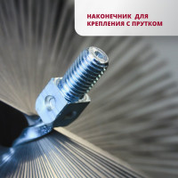 Щетка стальная прямоугольная 200x200 мм, М12x1.75 мм, с креп.кольцом РОССТИН НФ-00024263
