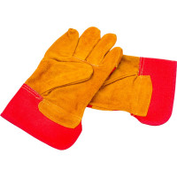 Спилковые комбинированные перчатки Диггер желтые ЧЗ ПЕР610