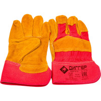 Спилковые комбинированные перчатки Диггер желтые ЧЗ ПЕР610