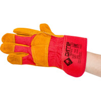 Спилковые комбинированные перчатки Диггер желтые ЧЗ ПЕР610