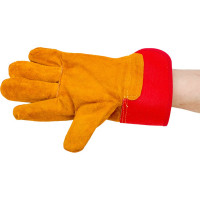 Спилковые комбинированные перчатки Диггер желтые ЧЗ ПЕР610